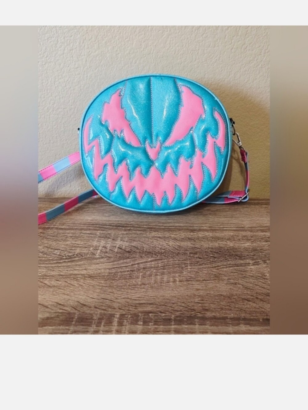 Love Pain And Stitches Pink And Blue Pumpkin Kult Bag